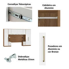 Guarda Roupa Dormitório Modulado Irlanda Casal/Queen - Amêndola Touch e Branco - Roupeiro Demobile C8 - SeuMóvel.com | Onde seu lar é o que importa