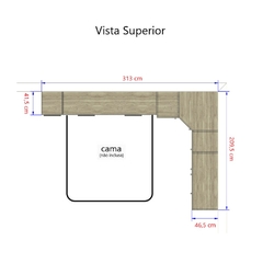 Guarda Roupa Dormitório Modulado Master Casal Queen 1,58 m Canto - Avelã e Ártico Rústico - Luciane M16 - loja online