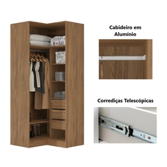 Guarda Roupa Dormitório Modulado Irlanda - Módulo Canto L 2 Portas c/ 3 Gavetas - Roupeiro Demobile - SeuMóvel.com | Onde seu lar é o que importa