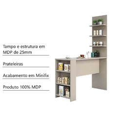 Imagem do Bancada Mesa Gourmet Cozinha Conect 1,50m c/ Painel - Linha SUPREMA Luciane