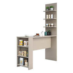 Bancada Mesa Gourmet Cozinha Conect 1,50m c/ Painel - Linha SUPREMA Luciane - comprar online