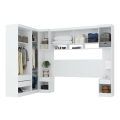 Guarda Roupa Dormitório Modulado Modena Casal/Queen Canto - Branco - Roupeiro Demobile Modena 16 na internet