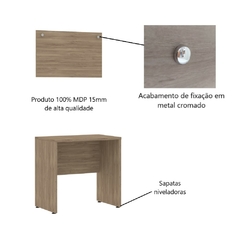 Mesa Escrivaninha 80x50 c/ Painel - Módulo Dormitório Master - Guarda Roupas Modulado Luciane na internet