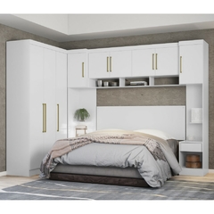 Guarda Roupa Dormitório Modulado Modena Casal/Queen Canto - Branco - Roupeiro Demobile Modena 16