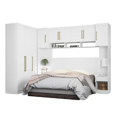 Guarda Roupa Dormitório Modulado Modena Casal/Queen Canto - Branco - Roupeiro Demobile Modena 16 - comprar online