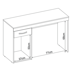 Mesa Escrivaninha Vitoria 1,20 m 1 Porta 1 Gaveta - Escritório Home Office - Demobile - SeuMóvel.com | Onde seu lar é o que importa