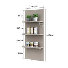 Bancada Mesa Gourmet Cozinha Conect 1,50m c/ Painel - Linha SUPREMA Luciane - SeuMóvel.com | Onde seu lar é o que importa