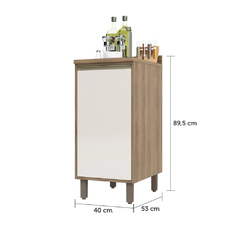 Balcão Cozinha 1 Porta 40 - Módulo Cozinha Mel - Luciane 1301