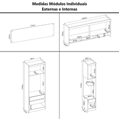 Guarda Roupa Dormitório Modulado Modena Casal - Roupeiro Demobile Modena 4 - loja online