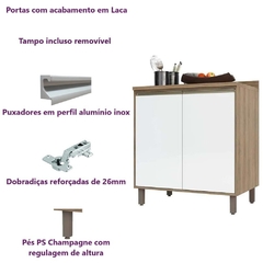 Balcão Cozinha 2 Portas 80 - Módulo Cozinha Mel - Luciane 1302 - comprar online