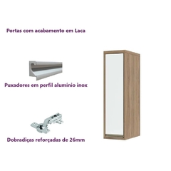 Armário Cozinha Aéreo de Parede 1 Porta 20 - Módulo Cozinha Mel - Luciane 1306 - comprar online