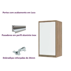 Armário Cozinha Aéreo de Parede 1 Porta 40 - Módulo Cozinha Mel - Luciane 1307 - comprar online