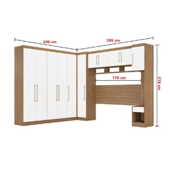 Guarda Roupa Dormitório Modulado Modena Casal/Queen Canto - Roupeiro Demobile Modena 10 - SeuMóvel.com | Onde seu lar é o que importa