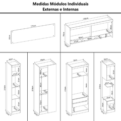 Imagem do Guarda Roupa Dormitório Modulado Modena Casal/Queen Canto - Roupeiro Demobile Modena 6