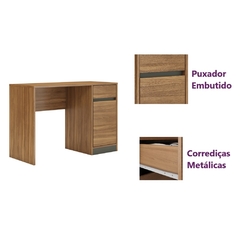 Mesa Escrivaninha p/ Computador Morada c/ 1 Porta 1 Gaveta 109x45 - Escritório Home Office - Demobile 29600