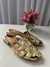 Sandália flat júlia em couro legítimo - dourado - comprar online