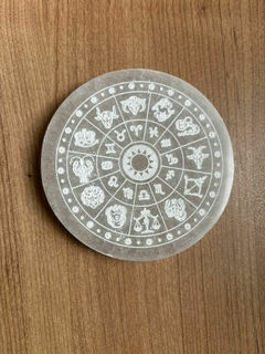 Placa de Selenita - Mandala Astrológica