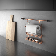 Canastilla porta rollos de cocina línea City Copper - comprar en línea