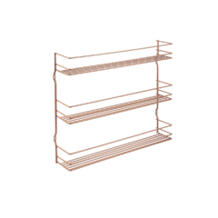 Repisa de 3 niveles de pared para especieros, aceite, vinagre y más, Pepito 3 línea Polytherm Copper