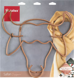 Colgador multiusos de pared con forma de búfalo línea Safari - Practicohogar