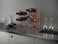 Cava porta botellas de vino Hexagon línea Polytherm Copper en internet