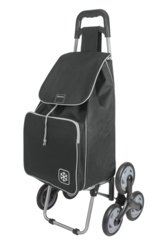 Carrito para compras con llanta triple y bolsa con capacidad extra grande Peony negro