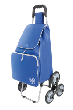 Carrito para compras con llanta triple y bolsa con capacidad extra grande Peony azul - tienda en línea