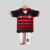 Kit Infantil do Flamengo Home 24/25 Torcedor Adidas Unissex - Vermelho e Preto