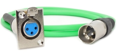 CABLE CANON XLR HEMBRA CHASIS A CANON XLR MACHO TIPO NEUTRIK VERDE FLUOR
