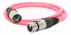 CABLE CANO XLR HEMBRA A CANON XLR MACHO ROSA FLUOR TIPO NEUTRIK HAMC - comprar online