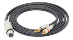 Cable Canon Xlr Hembra A 2 Rca No Balanceado Premium Bajo Ruido en internet