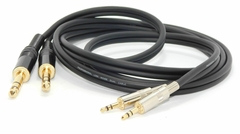Cable 2 TRS 1/4" / Plug 6,5 A 2 TRS 1/8" / PLUG 3,5 GOLD PREMIUM - comprar online
