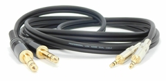 Cable 2 TRS 1/4" / Plug 6,5 A 2 TRS 1/8" / PLUG 3,5 GOLD PREMIUM