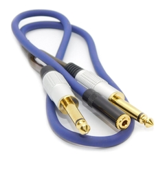 Cable Adaptador Trs 1/8 Hembra A Dos Ts Gold Premium Hamc en internet