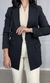 Blazer alfaiataria alongado Veneza Preto - A2collection