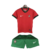 Kit Infantil Portugal Home - Tamanho 24/25 - Cor Vermelho - Camisa e calção - Uniforme oficial - Seleção Portuguesa - Futebol infantil - Confortável e resistente - Ideal para torcer - Ótima opção de presente - Material de alta qualidade - Estampa personal