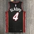 Jersey Miami Heat 75 Anos NBA Preta e Vermelha