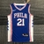 Jersey Philadelphia 76ers 75 anos NBA Azul e Branca