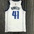 Jersey Dallas Mavericks 75 Anos NBA Branca e Azul