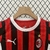 Kit infantil, AC Milan, Home 24/25, Preto e Vermelho, uniforme, futebol, crianças, camisa, shorts, meiões, torcedor, time, esporte, confortável, qualidade.