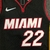 Jersey Miami Heat 75 Anos NBA Preta e Vermelha