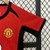 Kit infantil, Manchester United, Home, Retrô, Vermelho, Uniforme, Futebol, Time, Torcedor, Infantil, Camiseta, Calção, Meião, Conforto, Qualidade.