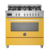 Fogão Bertazzoni Á Gás Professional 6 Bocas 90cm Forno Elétrico Com Churrasqueira Amarelo PRO96L1EGIT