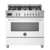 Fogão Bertazzoni Á Gás Professional 6 Bocas 90cm Forno Elétrico Com Churrasqueira Branco PRO96L1EBIT