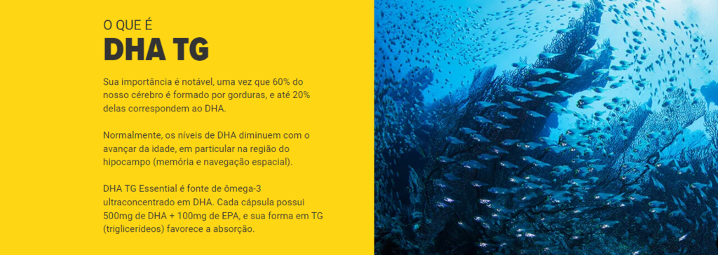 DHA TG  Ômega 3 ultraconcentrado em DHA - Essential Nutrition