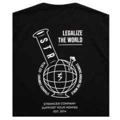 Camiseta Steetwear Bong World (Preta) - loja online