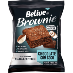 Brownie Believe - CHOCOLATE COM COCO 40g (Zero Glúten, Zero Açúcar e Zero Lactose)