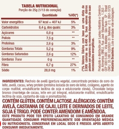 Lata Meu Coração Chocolate Branco recheado com Avelã - Zero Açúcar - 300g - Luckau na internet