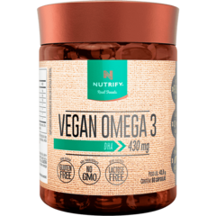 Vegan ômega 3 DHA 430mg - 60 cápsulas Nutrify