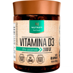 Vitamina D3 2000UI - 60 cápsulas Nutrify